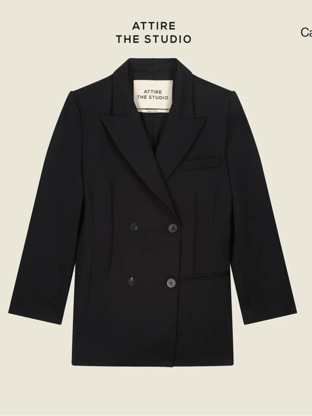 Attire the Studio Black Wool Blazer Jacket Size XS